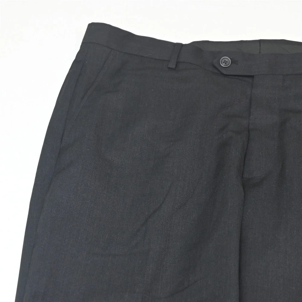 Pronto Uomo 40R 36x32 Charcoal Gray 100% Wool Mens Jacket Pants Suit